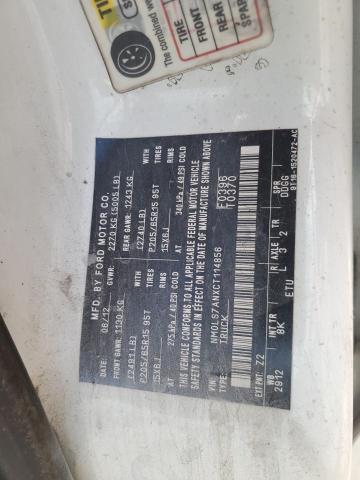 NM0LS7ANXCT114856 - 2012 FORD TRANSIT CONNECT XL WHITE photo 13