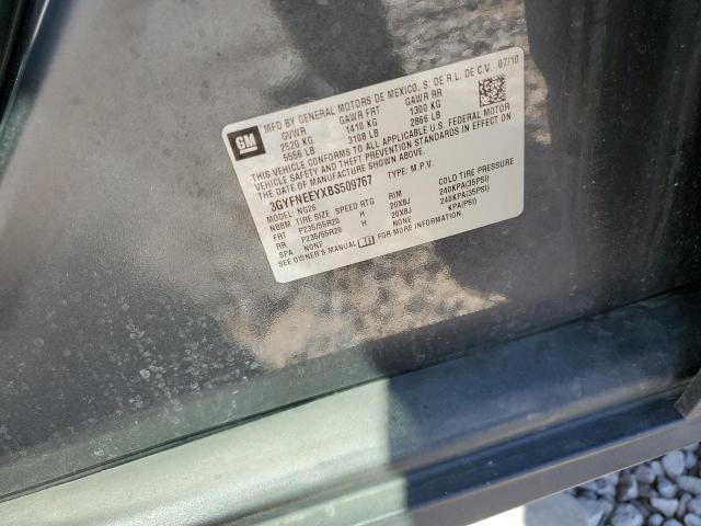 3GYFNEEYXBS509767 - 2011 CADILLAC SRX PERFORMANCE COLLECTION Szary zdjęcie 12