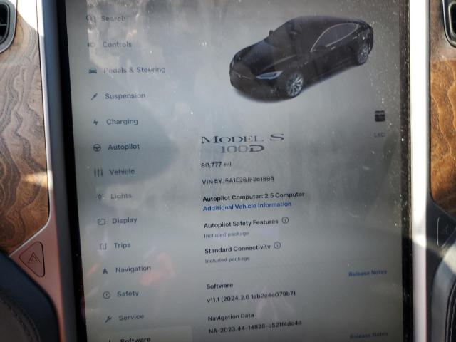 5YJSA1E26JF261898 - 2018 TESLA MODEL S ნაცრისფერი ფოტო 9