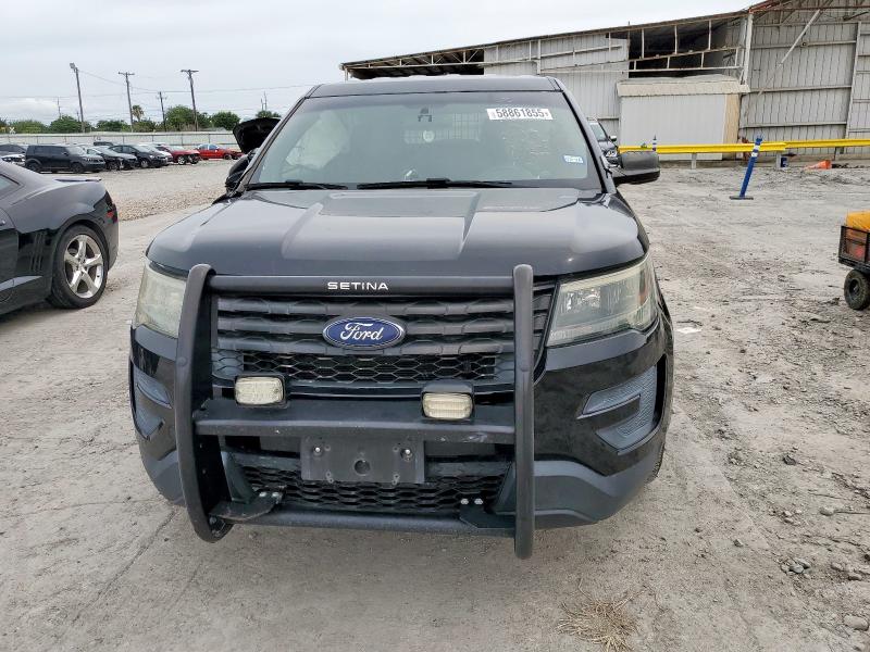 1FM5K8ARXHGB15585 - 2017 FORD EXPLORER POLICE INTERCEPTOR BLACK photo 5