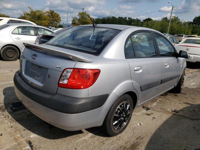 KNADE123076204852 - 2007 KIA RIO BASE SILVER photo 4