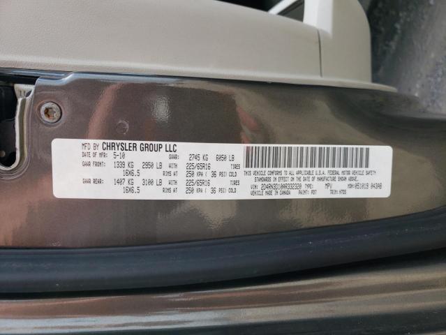 2D4RN3D10AR332320 - 2010 DODGE GRAND CARA HERO GRAY photo 13