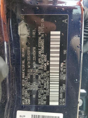 5TDGZRBH8MS071316 - 2021 TOYOTA HIGHLANDER XLE أزرق صورة 13