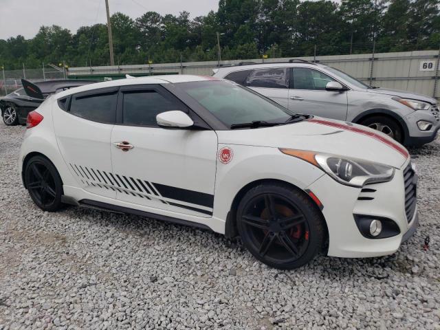 KMHTC6AE7DU167595 - 2013 HYUNDAI VELOSTER TURBO WHITE photo 4