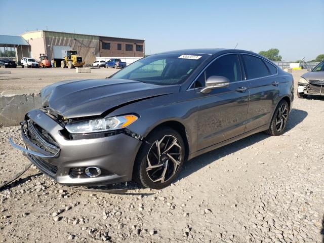 3FA6P0K97ER396586 - 2014 FORD FUSION TITANIUM GRAY photo 1