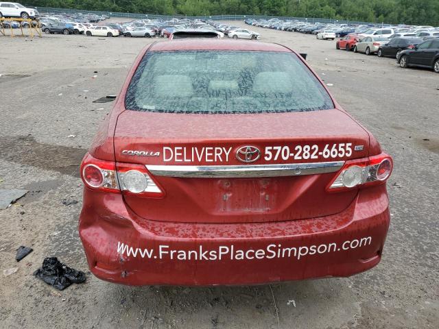 JTDBU4EE9B9146341 - 2011 TOYOTA COROLLA LE BASE RED photo 6