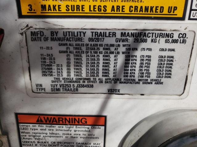 1UYVS2535J3384938 - 2018 UTILITY TRAILER WHITE photo 10