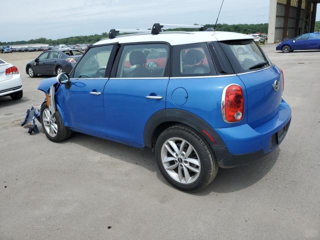 WMWZB3C50DWM09044 - 2013 MINI COOPER COUNTRYMAN BLUE photo 2