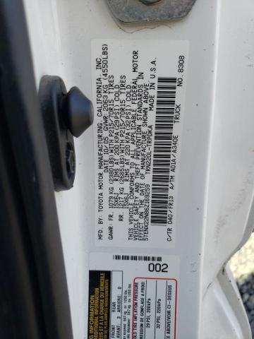 5TENX22N86Z169259 - 2006 TOYOTA TACOMA WHITE photo 12