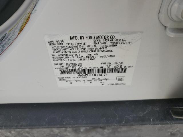 MAJ6P1CL4JC218174 - 2018 FORD ECOSPORT SES أبيض صورة 13