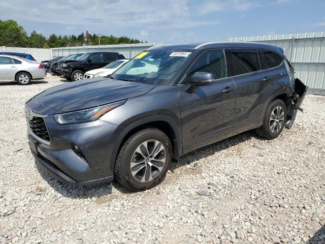 5TDGZRBH9NS591817 - 2022 TOYOTA HIGHLANDER XLE CHARCOAL photo 1