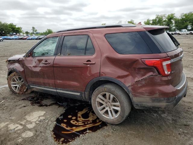1FM5K7D86JGA35929 - 2018 FORD EXPLORER XLT 勃艮第红 照片 2