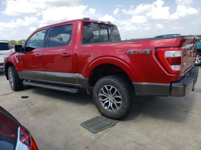 1FTFW1E55MKE23024 - 2021 FORD F150 SUPERCREW RED photo 2