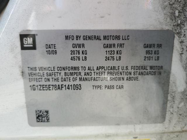 1G1ZE5E78AF141093 - 2010 CHEVROLET MALIBU LTZ WHITE photo 12
