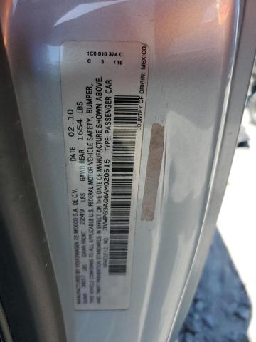 3VWPG3AG6AM020515 - 2010 VOLKSWAGEN NEW BEETLE SILVER photo 13