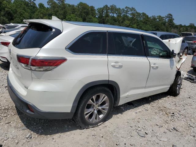 5TDKKRFH6ES028703 - 2014 TOYOTA HIGHLANDER XLE WHITE photo 3