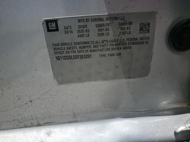 1G11C5SL5EF263291 - 2014 CHEVROLET MALIBU 1LT 银色 照片 13