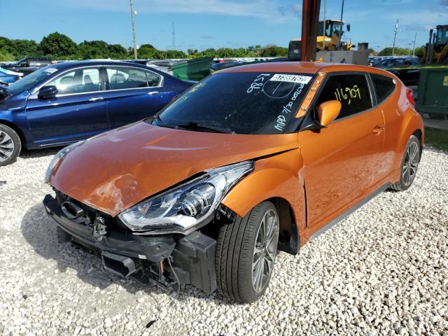 KMHTC6AEXGU259837 - 2016 HYUNDAI VELOSTER TURBO ORANGE photo 2