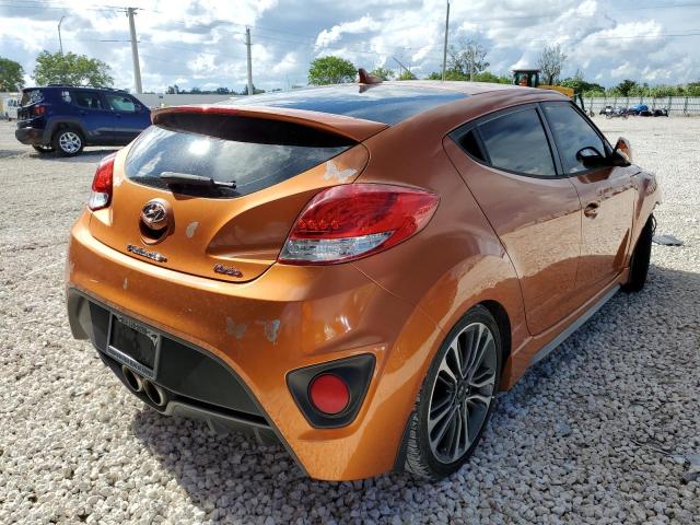 KMHTC6AEXGU259837 - 2016 HYUNDAI VELOSTER TURBO ORANGE photo 4