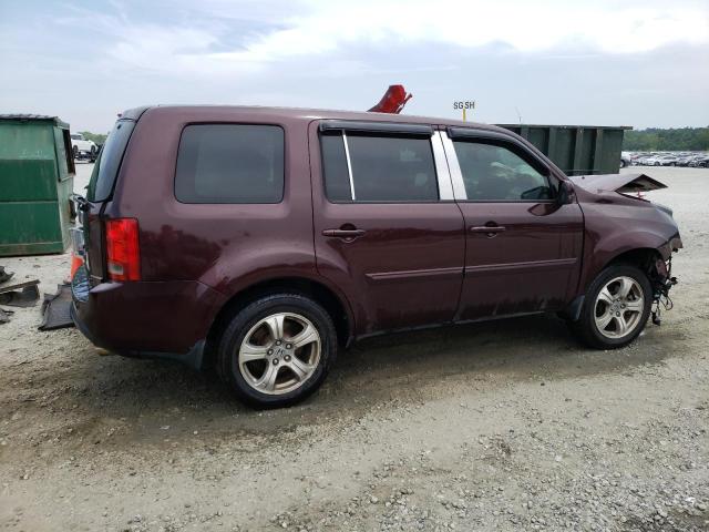 5FNYF3H50DB017584 - 2013 HONDA PILOT EXL BURGUNDY photo 3