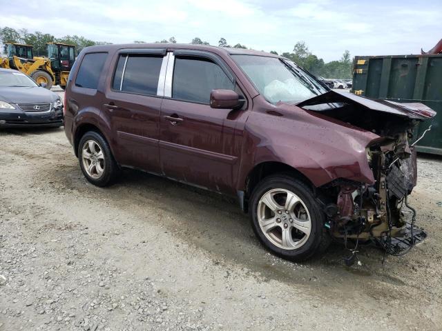 5FNYF3H50DB017584 - 2013 HONDA PILOT EXL BURGUNDY photo 4