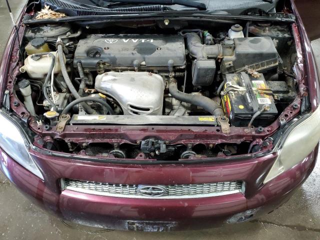 JTKDE177560066315 - 2006 TOYOTA SCION TC მუქწითელი ფოტო 11