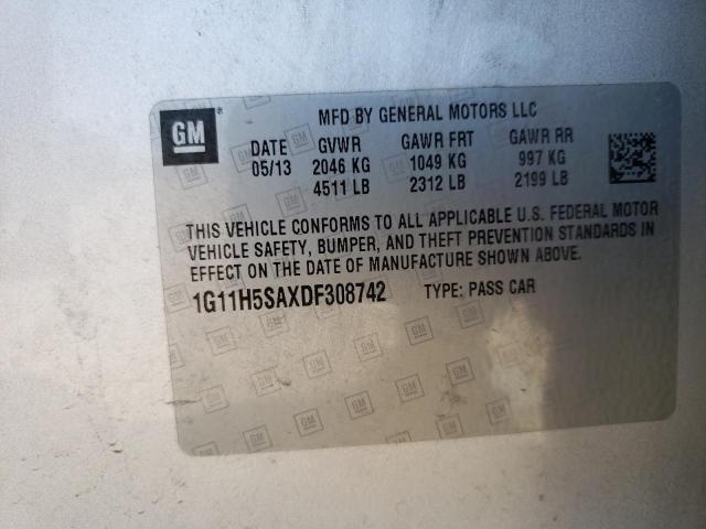 1G11H5SAXDF308742 - 2013 CHEVROLET MALIBU LTZ 银色 照片 13