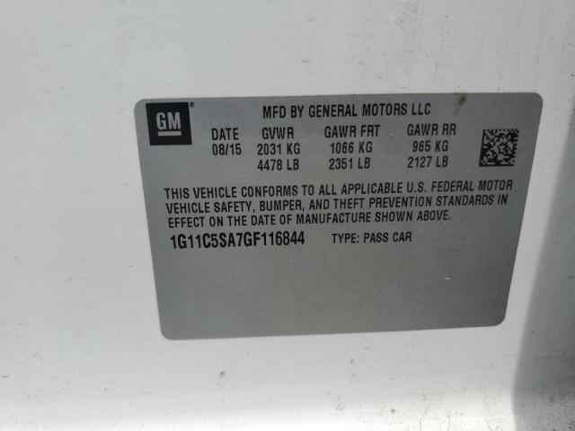 1G11C5SA7GF116844 - 2016 CHEVROLET MALIBU LIM LT 白色 照片 12