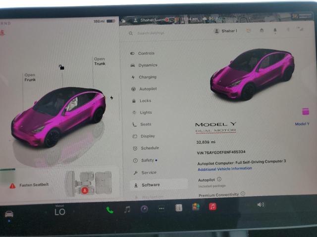 7SAYGDEF8NF465334 - 2022 TESLA MODEL Y 蓝色 照片 9