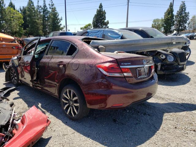 19XFB2F95FE234236 - 2015 HONDA CIVIC EXL ბურგუნდია ფოტო 2