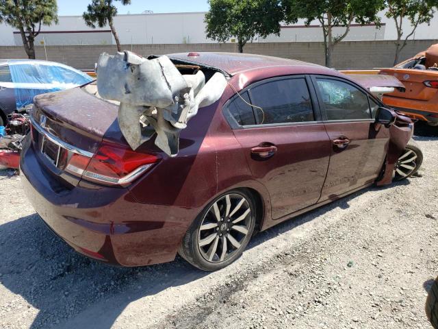 19XFB2F95FE234236 - 2015 HONDA CIVIC EXL ბურგუნდია ფოტო 3