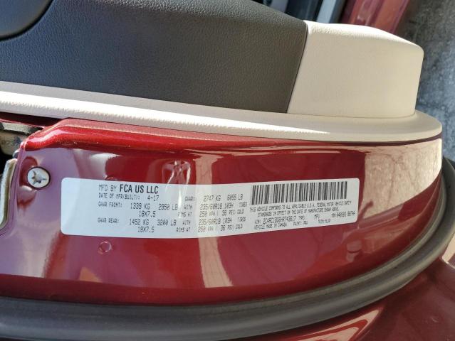 2C4RC1BG6HR743617 - 2017 CHRYSLER PACIFICA TOURING L წითელი ფოტო 13