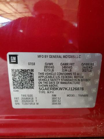 5GAERBKW7KJ126878 - 2019 BUICK ENCLAVE ESSENCE 栗色 照片 13