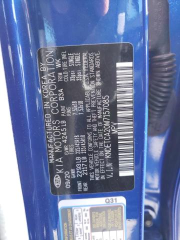 KNDETCA20M7157085 - 2021 KIA SELTOS SX BLUE photo 13