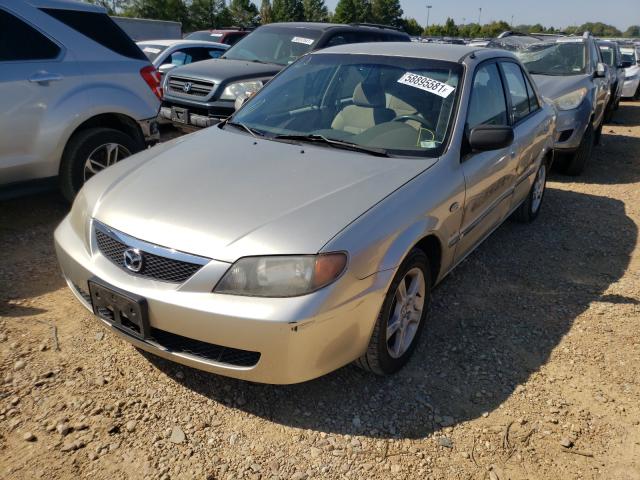 JM1BJ225331164433 - 2003 MAZDA PROTEGE DX BEIGE photo 2