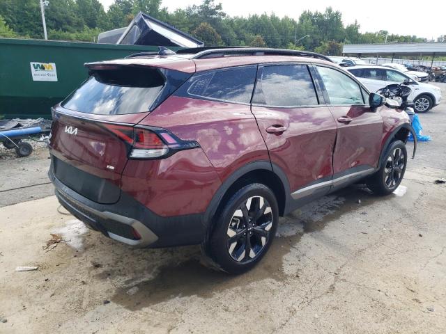 5XYK6CAF2PG111665 - 2023 KIA SPORTAGE X LINE MAROON photo 3