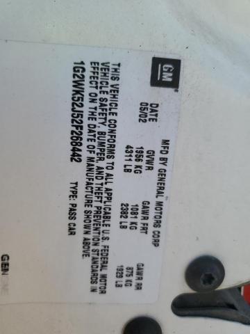 1G2WK52J52F268442 - 2002 PONTIAC GRAND PRIX SE 白色 照片 12