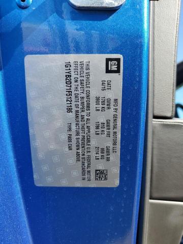 1G1YB2D71F5121186 - 2015 CHEVROLET CORVETTE STINGRAY 1LT BLUE photo 12