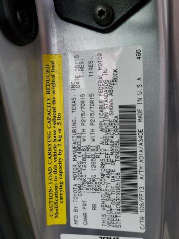 5TFTX4CN3FX065108 - 2015 TOYOTA TACOMA ACCESS CAB ვერცხლისფერი ფოტო 12