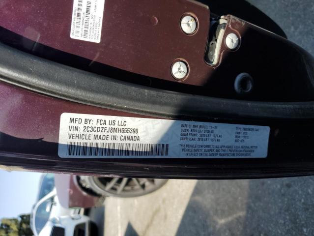 2C3CDZFJ8MH655390 - 2021 DODGE CHALLENGER R/T SCAT PACK PURPLE photo 13