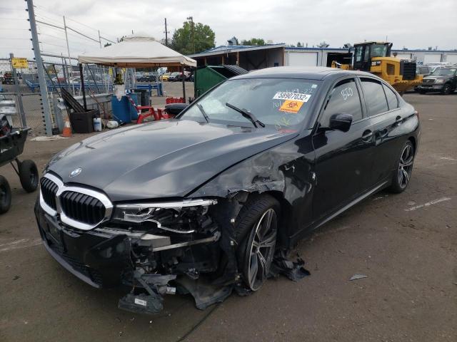 3MW5R7J04L8B31457 - 2020 BMW 330XI BLACK photo 2