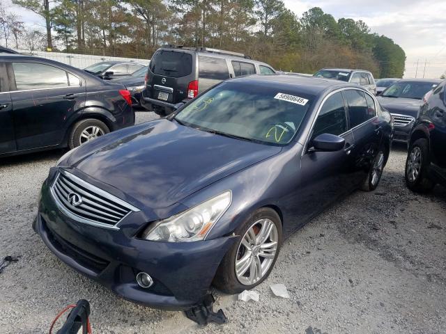 JN1DV6AP6CM700509 - 2012 INFINITI G25 BASE GRAY photo 2