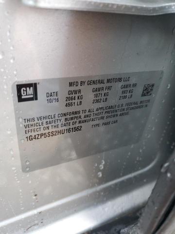 1G4ZP5SS2HU161562 - 2017 BUICK LACROSSE ESSENCE SILVER photo 12