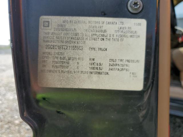 2GCEC19T2X1155969 - 1999 CHEVROLET SILVERADO C1500 黑色 照片 13