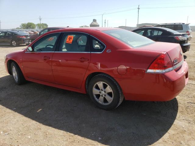 2G1WT57N591266124 - 2009 CHEVROLET IMPALA 1LT RED photo 2