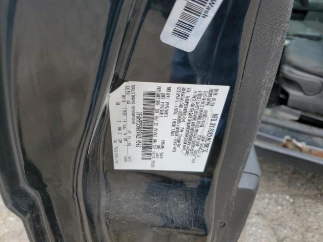 1FAHP35N89W214593 - 2009 FORD FOCUS SE BLACK photo 12