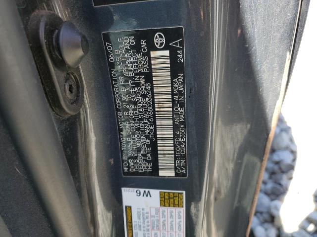 JTKDE167680236248 - 2008 TOYOTA SCION TC ნაცრისფერი ფოტო 12