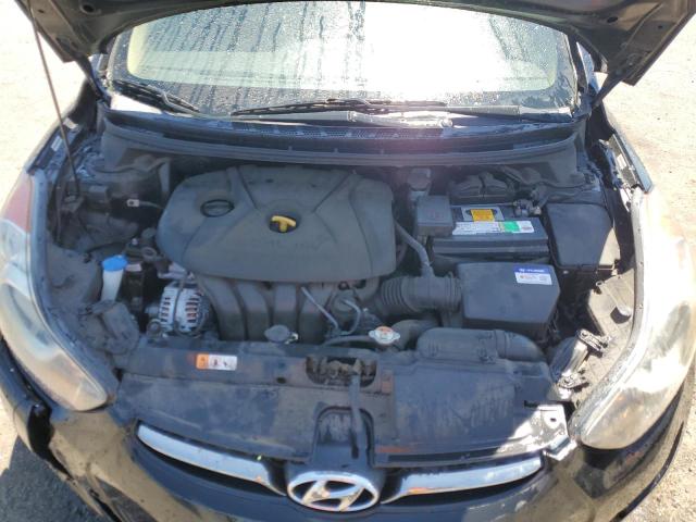 KMHDH4AEXCU224591 - 2012 HYUNDAI ELANTRA GLS BLACK photo 11