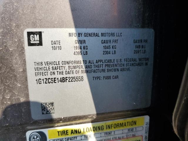 1G1ZC5E14BF225558 - 2011 CHEVROLET MALIBU 1LT GRAY photo 12