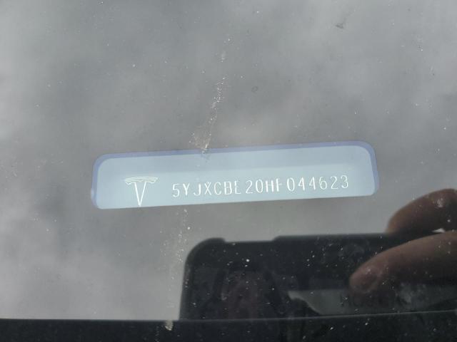 5YJXCBE20HF044623 - 2017 TESLA MODEL X GRAY photo 12